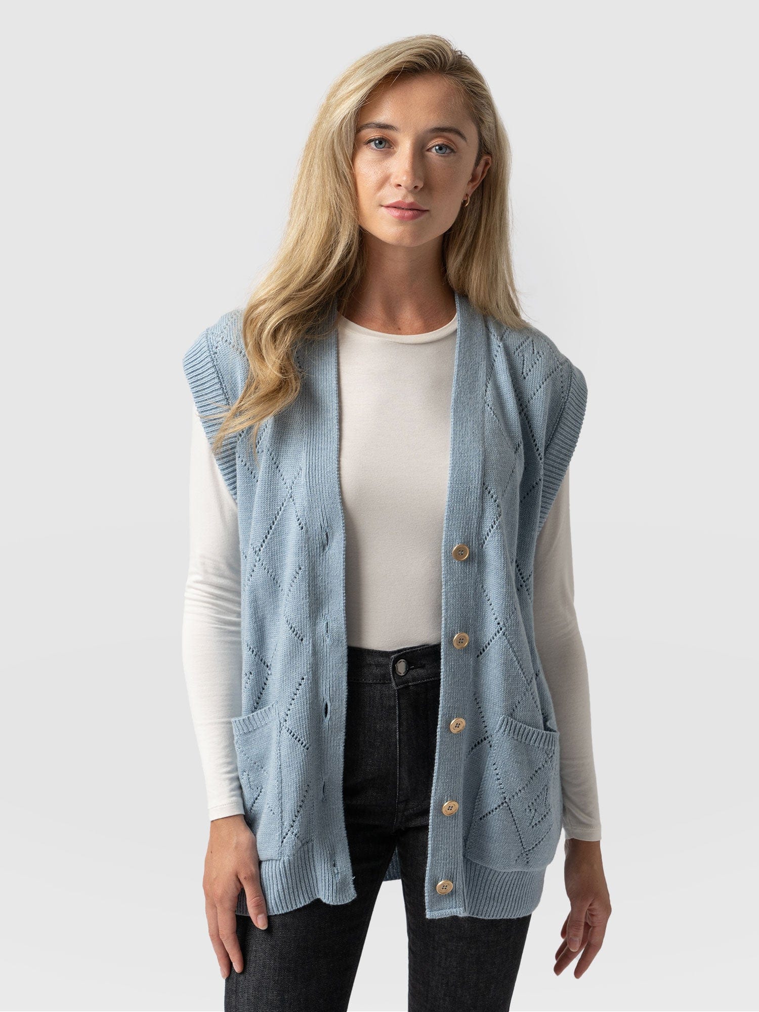 Electra Vest - Pale Blue